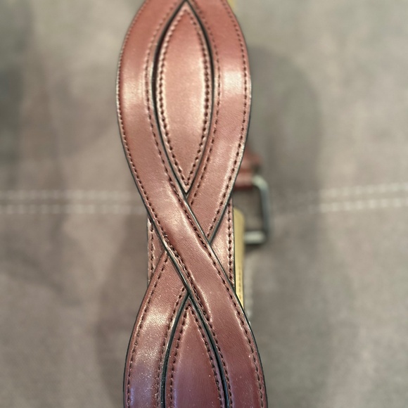 Burgundy Leather Belt - Picture 1 of 4